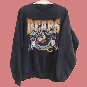 Vtg Chicago Bears X Looney Tunes Sweatshirt NFL Chicago Bears Football Shirt